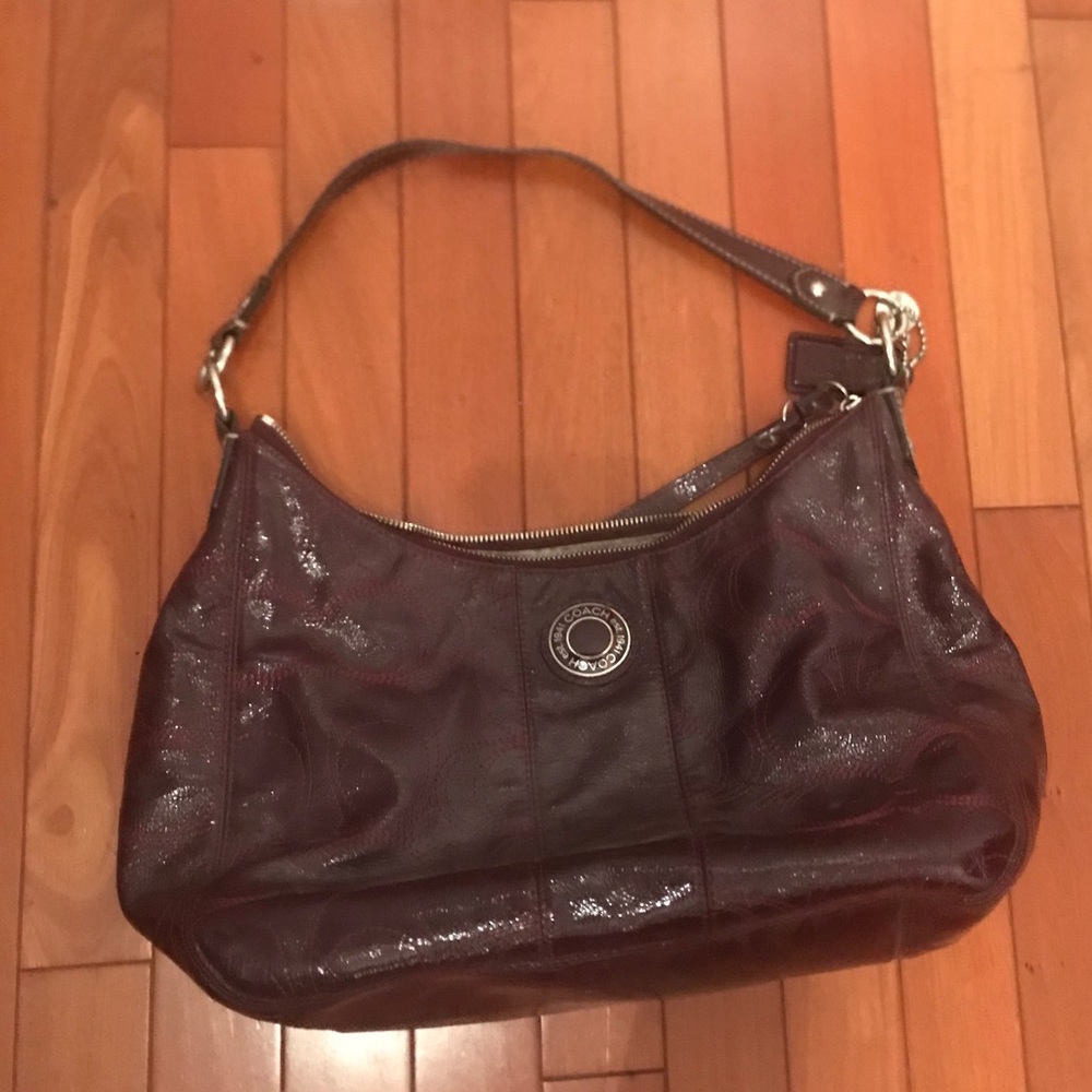 COACH dark purple bag